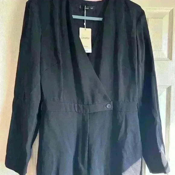 NWT Mango Black Belted jumpsuit - Picture 2 of 11